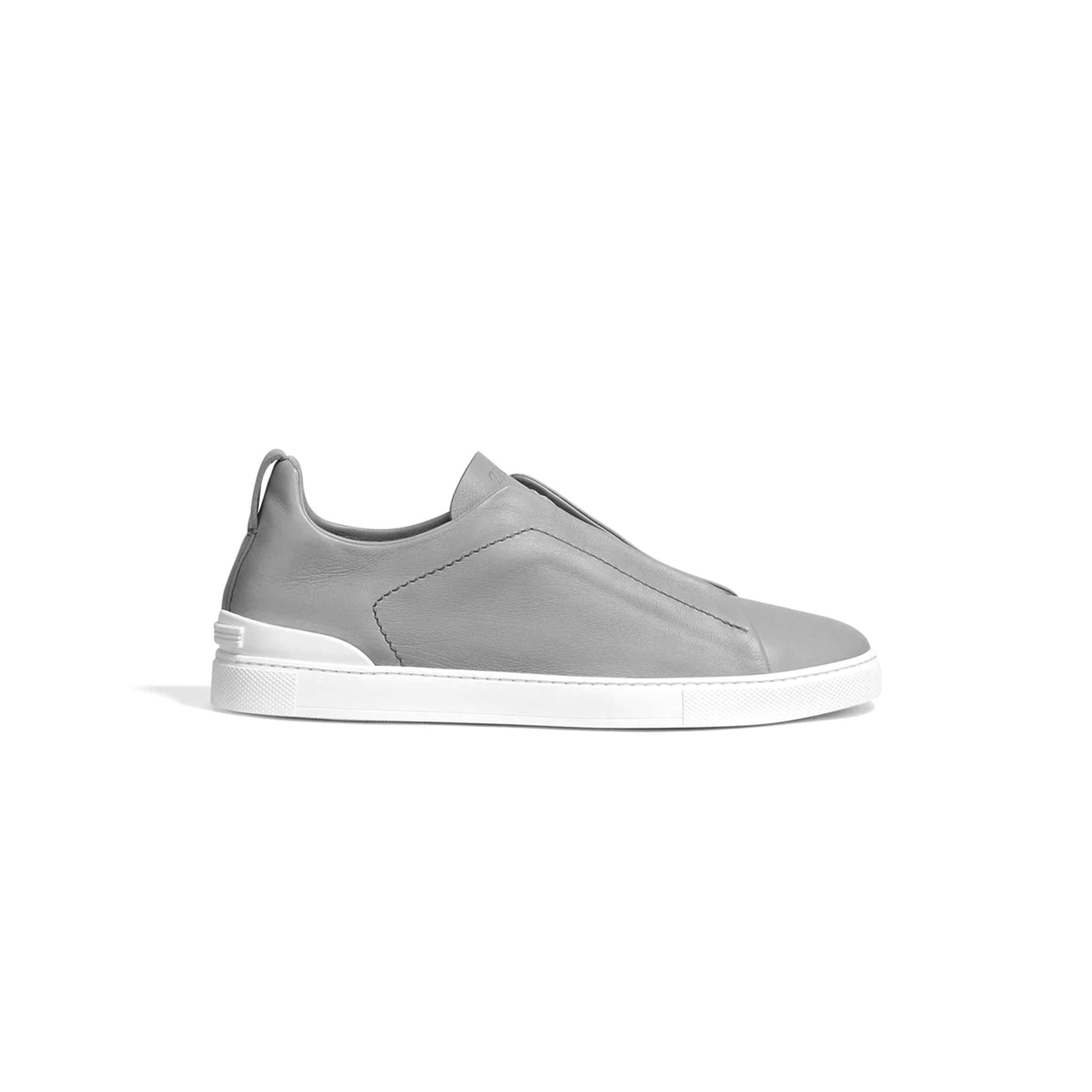 ZEGNA GREY TRIPLE STITCH™ SECONDSKIN SNEAKERS 22361720